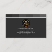 Monochrome grijze strap visitekaartje (Achterkant)