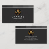 Monochrome grijze strap visitekaartje (Voorkant / Achterkant)