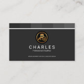 Monochrome grijze strap visitekaartje (Voorkant)