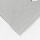 Monochrome grijze vis fleece deken (Hoek)