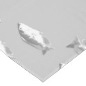 Monochrome grijze vis tafelkleed (Gekanteld)