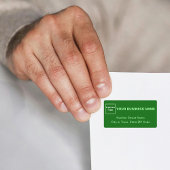 Monochrome groene adreslabel voor bedrijven etiket