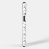 Monochrome handgetekende bloemmotieven Case-Mate iPhone case (Achterkant / Rechts)