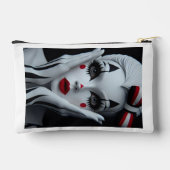 Monochrome Harlequin make-uptas – vet en elegant Etui (Achterkant)