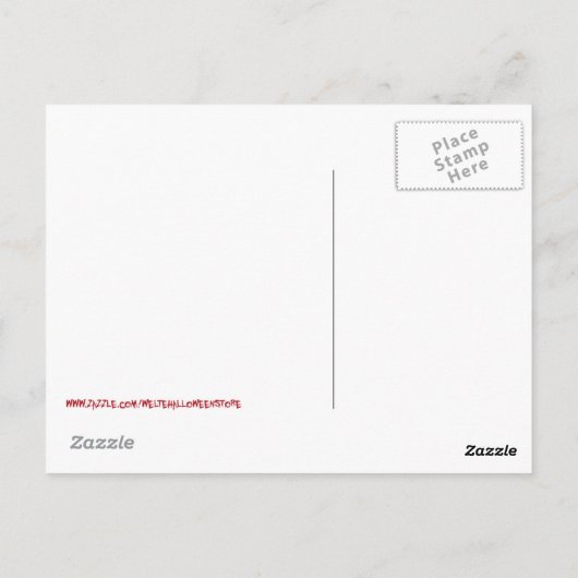 Monochrome heks Vliegende bezem Uil Bat Volle Maan Briefkaart (Achterkant)