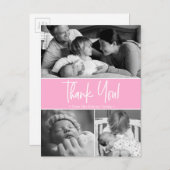 Monochrome Herinneringen: Gepersonaliseerde Baby D Aankondigingskaart (Voorkant / Achterkant)