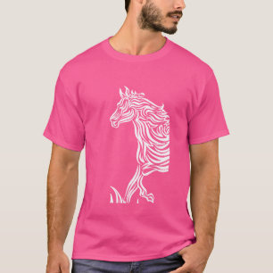 Monochrome Horse Art Horse Lover Art Animal Natuur T-shirt