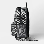 Monochrome illusie bedrukte rugzak (Rechts)