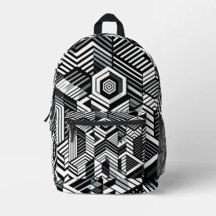 Monochrome illusie bedrukte rugzak