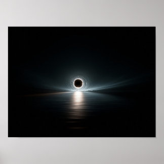 Monochrome illustratie van een alleenstaande man o poster