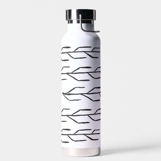 Monochrome Ink Branch Water Bottle Waterfles (Links)
