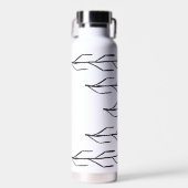 Monochrome Ink Branch Water Bottle Waterfles (Voorkant)