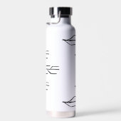 Monochrome Ink Branch Water Bottle Waterfles (Rechts)