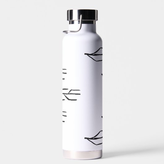 Monochrome Ink Branch Water Bottle Waterfles (Rechts)