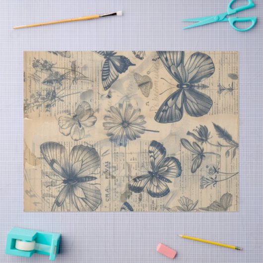  monochrome inktvlinders rozen tissuepapier (Craft)