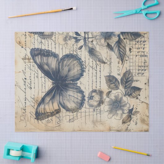  monochrome inktvlinders rozen tissuepapier (Craft)