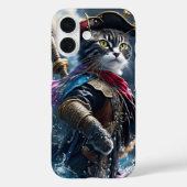 Monochrome kattenpiraat - Art iPhone Case (Achterkant)
