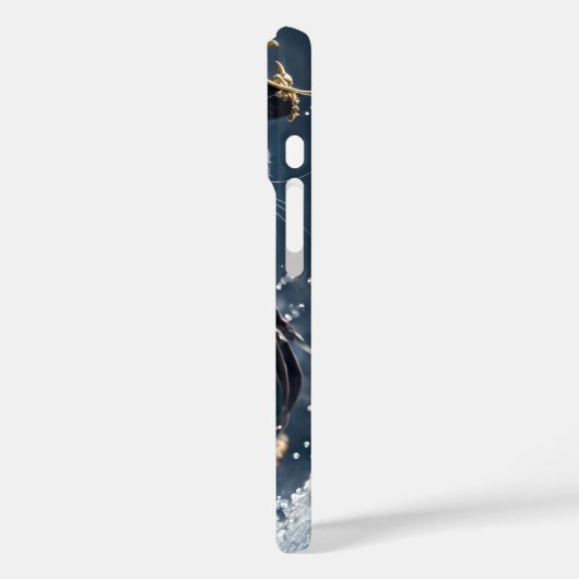 Monochrome kattenpiraat - Art iPhone Case (Achterkant / Links)