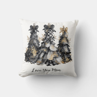 Monochrome kerstballen met FestivThrow Pillow Kussen