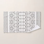 Monochrome Kilim: Marokkaanse tribale textuurkunst Bad Handdoek (Handdoek)