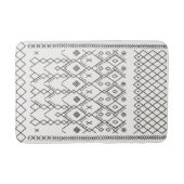 Monochrome Kilim: Marokkaanse tribale textuurkunst Badmat (Voorkant)