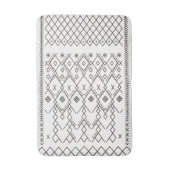 Monochrome Kilim: Marokkaanse tribale textuurkunst Badmat (Voorkant Verticaal)
