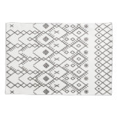 Monochrome Kilim: Marokkaanse tribale textuurkunst Kussensloop (Achterkant)
