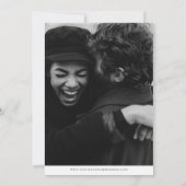 Monochrome klassieke fotocollage bruiloft kaart (Achterkant)