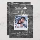 Monochrome kleurenPop Foto Chrismukkah Kaart (Voorkant / Achterkant)