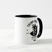 Monochrome koffie Mok voor fietsers (Voorkant rechts)