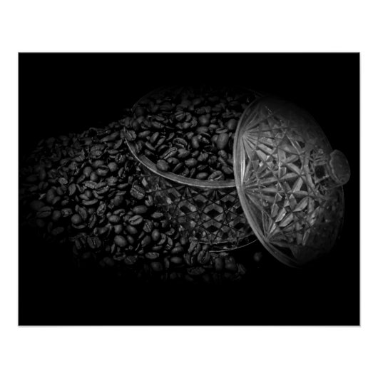 monochrome koffiebonen perfect poster (Voorkant)