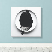 Monochrome koffiedik textuur abstracte kunst 10 canvas afdruk (Insitu (Houten vloer))