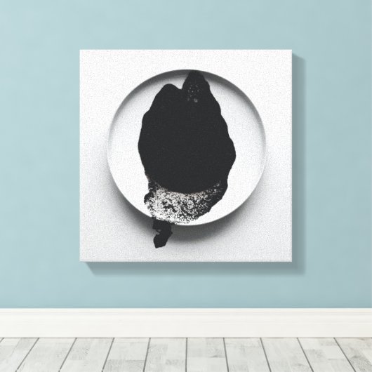 Monochrome koffiedik textuur abstracte kunst 10 canvas afdruk (Insitu (Houten vloer))