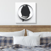 Monochrome koffiedik textuur abstracte kunst 10 canvas afdruk (Insitu (Slaapkamer))