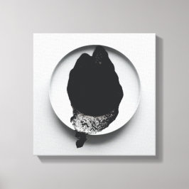 Monochrome koffiedik textuur abstracte kunst 10 canvas afdruk