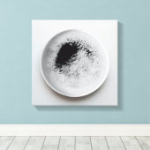 Monochrome koffiedik textuur abstracte kunst 12 canvas afdruk (Insitu (Houten vloer))