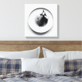 Monochrome koffiedik textuur abstracte kunst 13 canvas afdruk (Insitu (Slaapkamer))