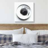 Monochrome koffiedik textuur abstracte kunst 14 canvas afdruk (Insitu (Slaapkamer))