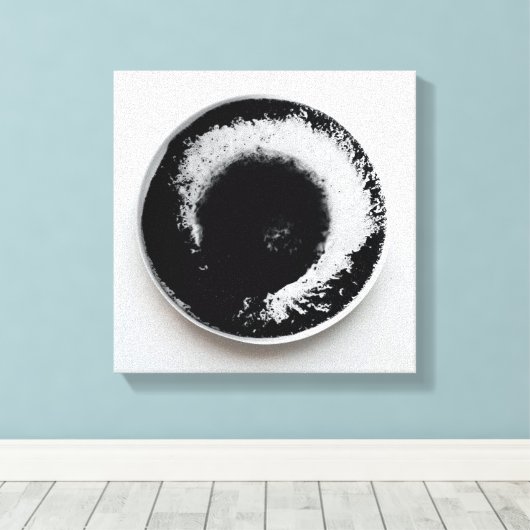Monochrome koffiedik textuur abstracte kunst 15 canvas afdruk (Insitu (Houten vloer))