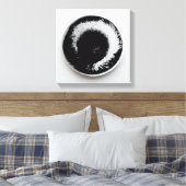 Monochrome koffiedik textuur abstracte kunst 15 canvas afdruk (Insitu (Slaapkamer))
