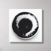 Monochrome koffiedik textuur abstracte kunst 15 canvas afdruk (Voorkant)