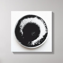 Monochrome koffiedik textuur abstracte kunst 15 canvas afdruk