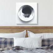 Monochrome koffiedik textuur abstracte kunst 16 canvas afdruk (Insitu (Slaapkamer))