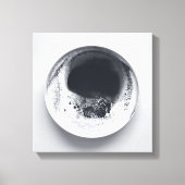 Monochrome koffiedik textuur abstracte kunst 16 canvas afdruk (Voorkant)