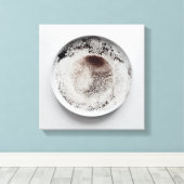 Monochrome koffiedik textuur abstracte kunst 17 canvas afdruk (Insitu (Houten vloer))