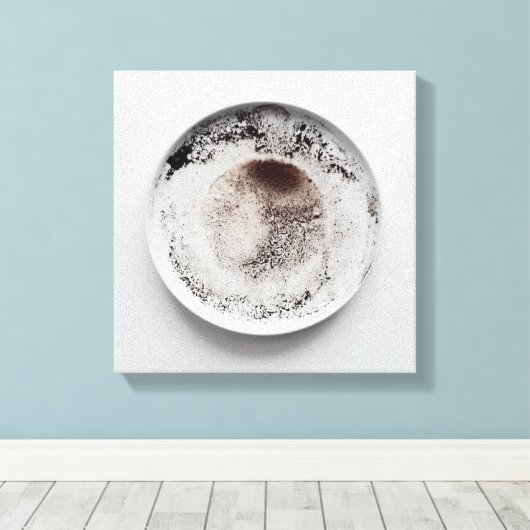 Monochrome koffiedik textuur abstracte kunst 17 canvas afdruk (Insitu (Houten vloer))