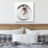 Monochrome koffiedik textuur abstracte kunst 17 canvas afdruk (Insitu (Slaapkamer))
