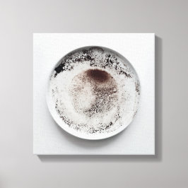 Monochrome koffiedik textuur abstracte kunst 17 canvas afdruk