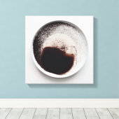 Monochrome koffiedik textuur abstracte kunst 18 canvas afdruk (Insitu (Houten vloer))