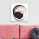 Monochrome koffiedik textuur abstracte kunst 18 canvas afdruk (Insitu (Woonkamer))